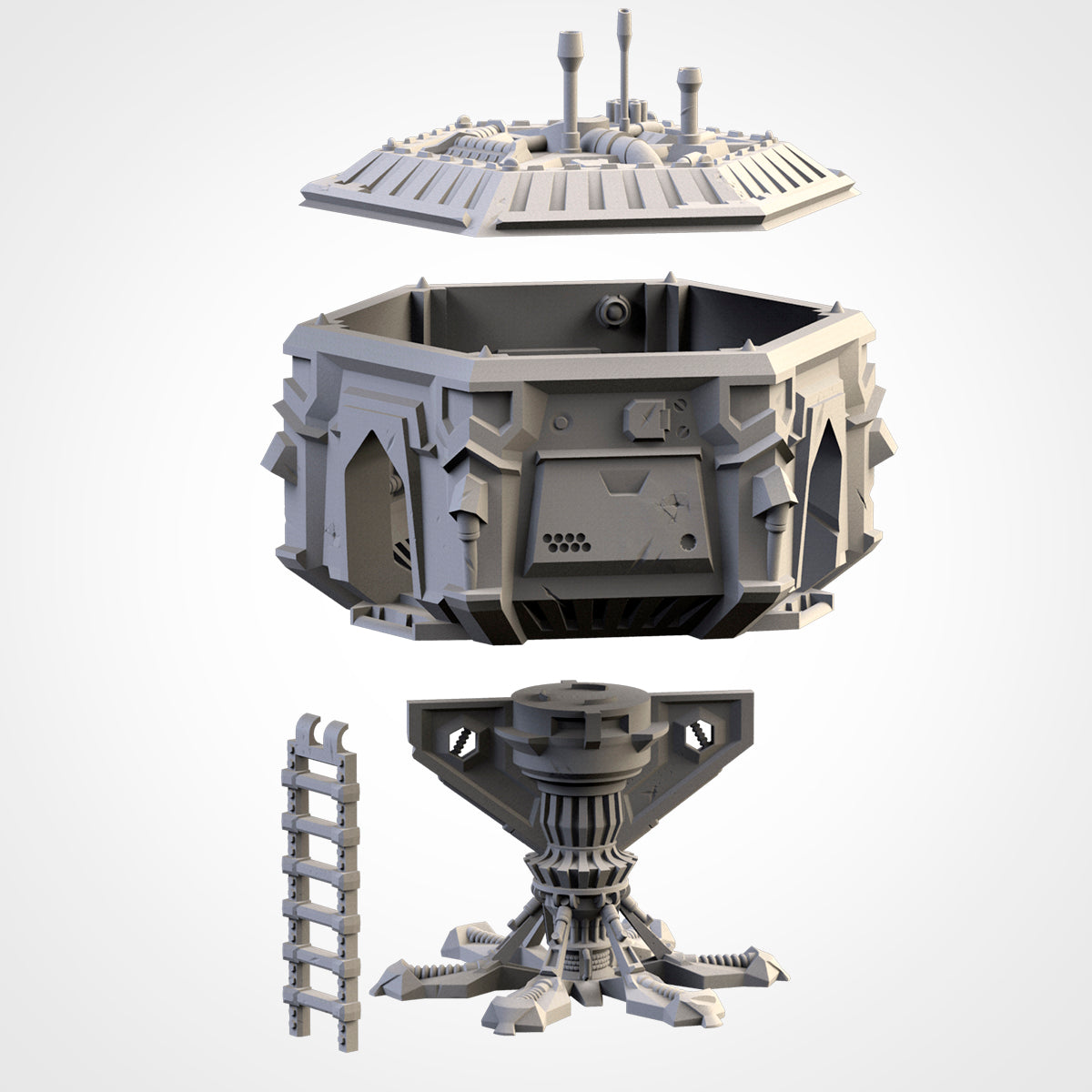 SciFi Desert City – Modular Elevated Terrain for 28–32mm Games