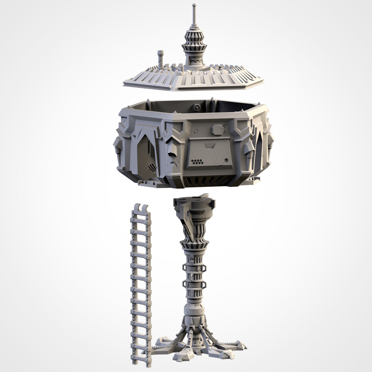SciFi Desert City – Modular Elevated Terrain for 28–32mm Games