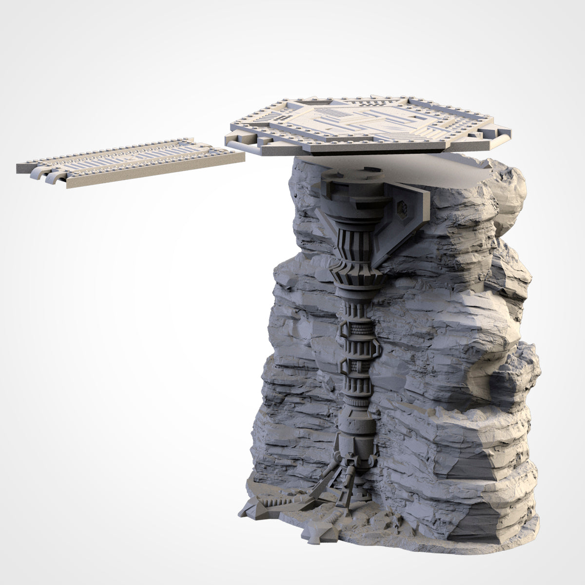 SciFi Desert City – Modular Elevated Terrain for 28–32mm Games