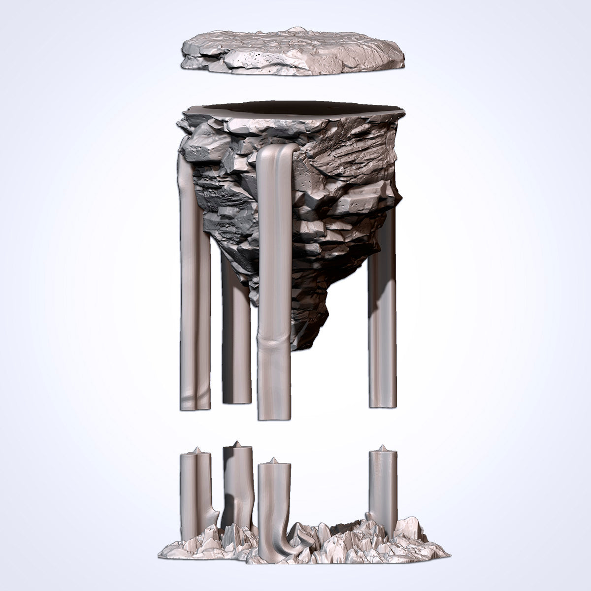 Floating Rocks – Modular Suspended Stone Platforms for 28–32mm Games