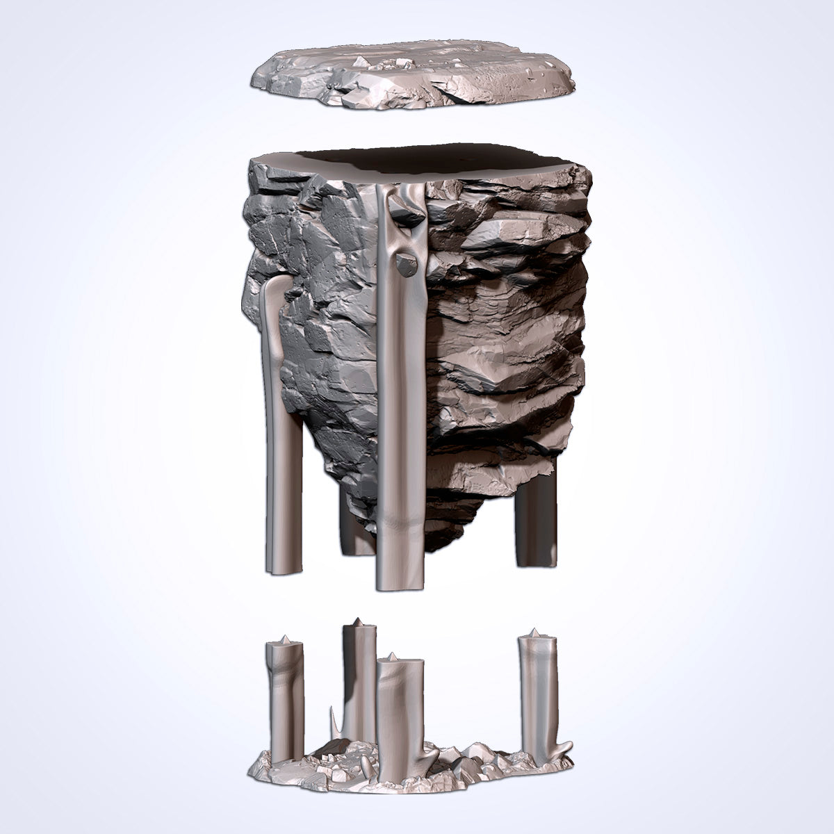 Floating Rocks – Modular Suspended Stone Platforms for 28–32mm Games