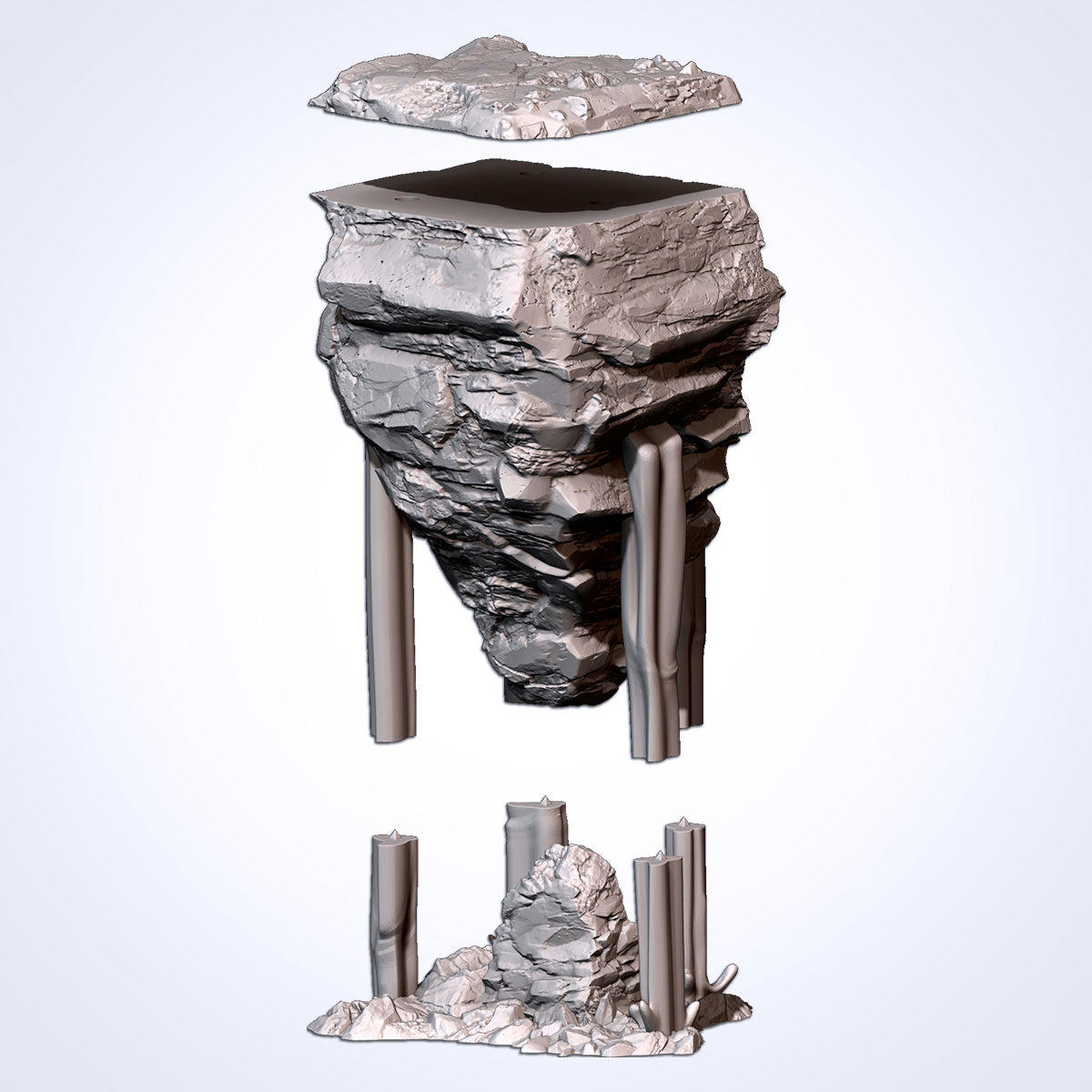 Floating Rocks – Modular Suspended Stone Platforms for 28–32mm Games