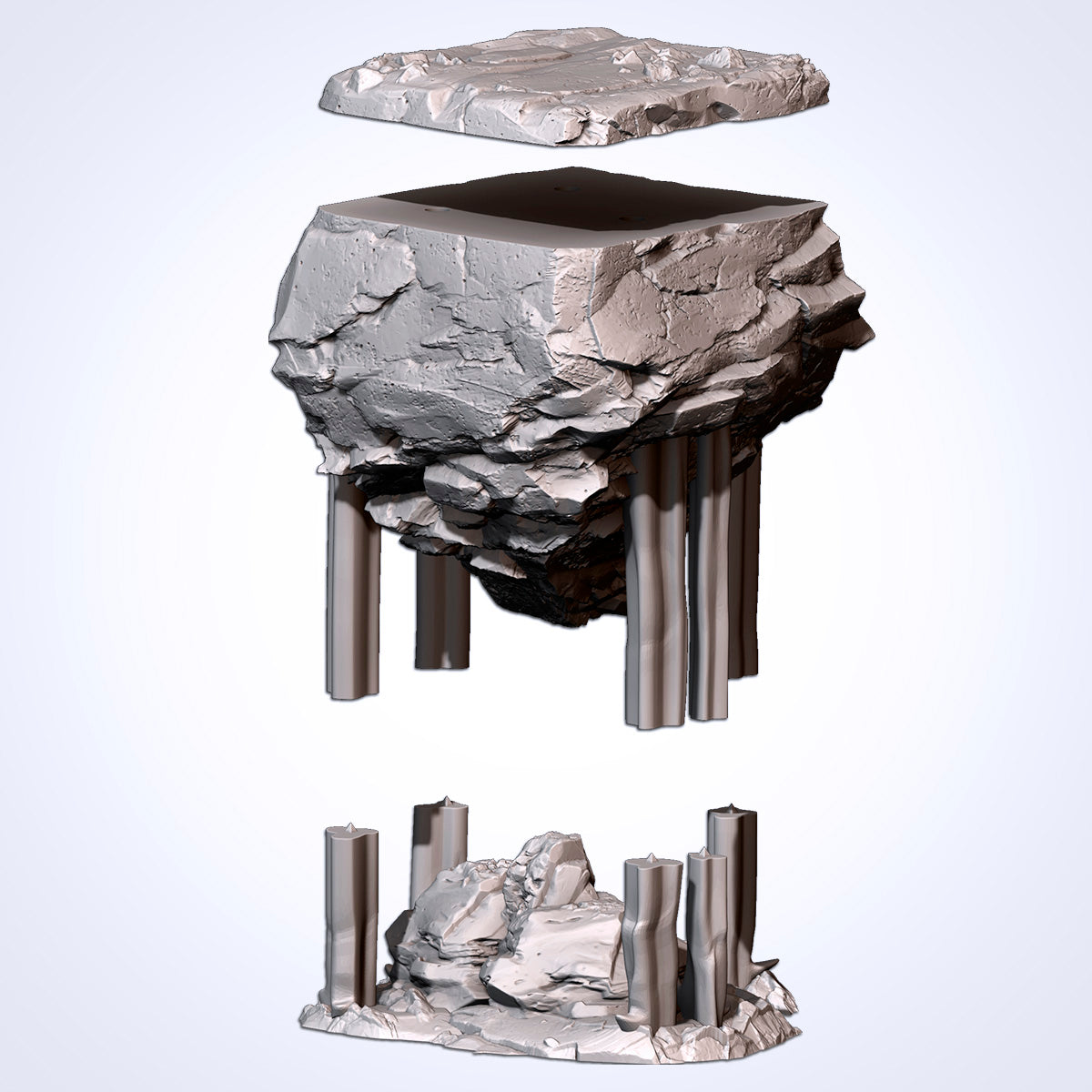 Floating Rocks – Modular Suspended Stone Platforms for 28–32mm Games