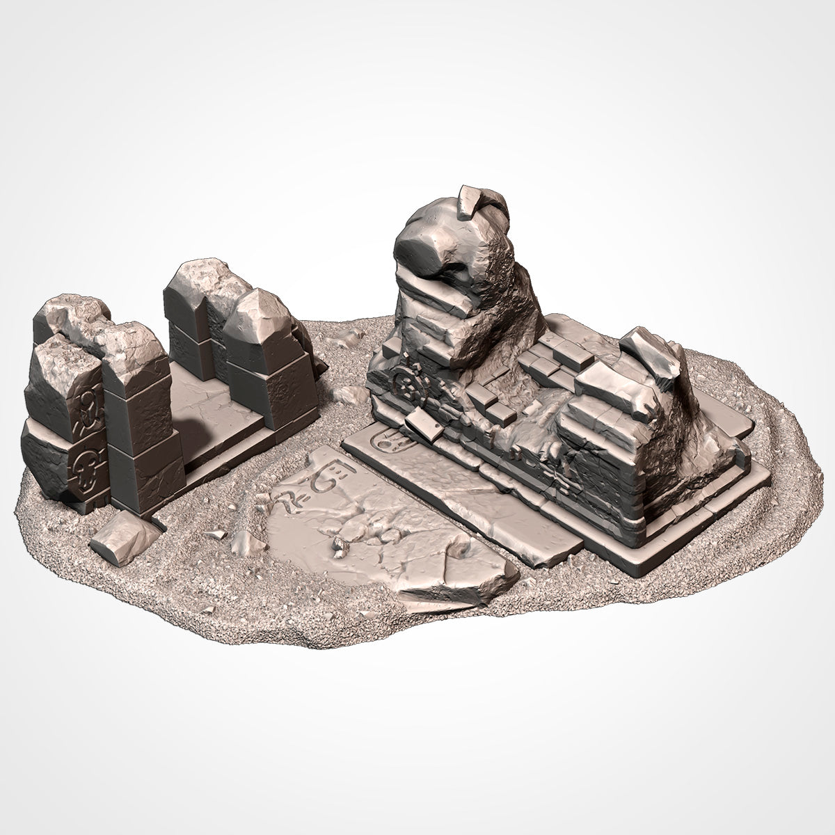 Egyptian Terrain – Pyramid, Sphinx, and Desert Set for 28–32mm Games
