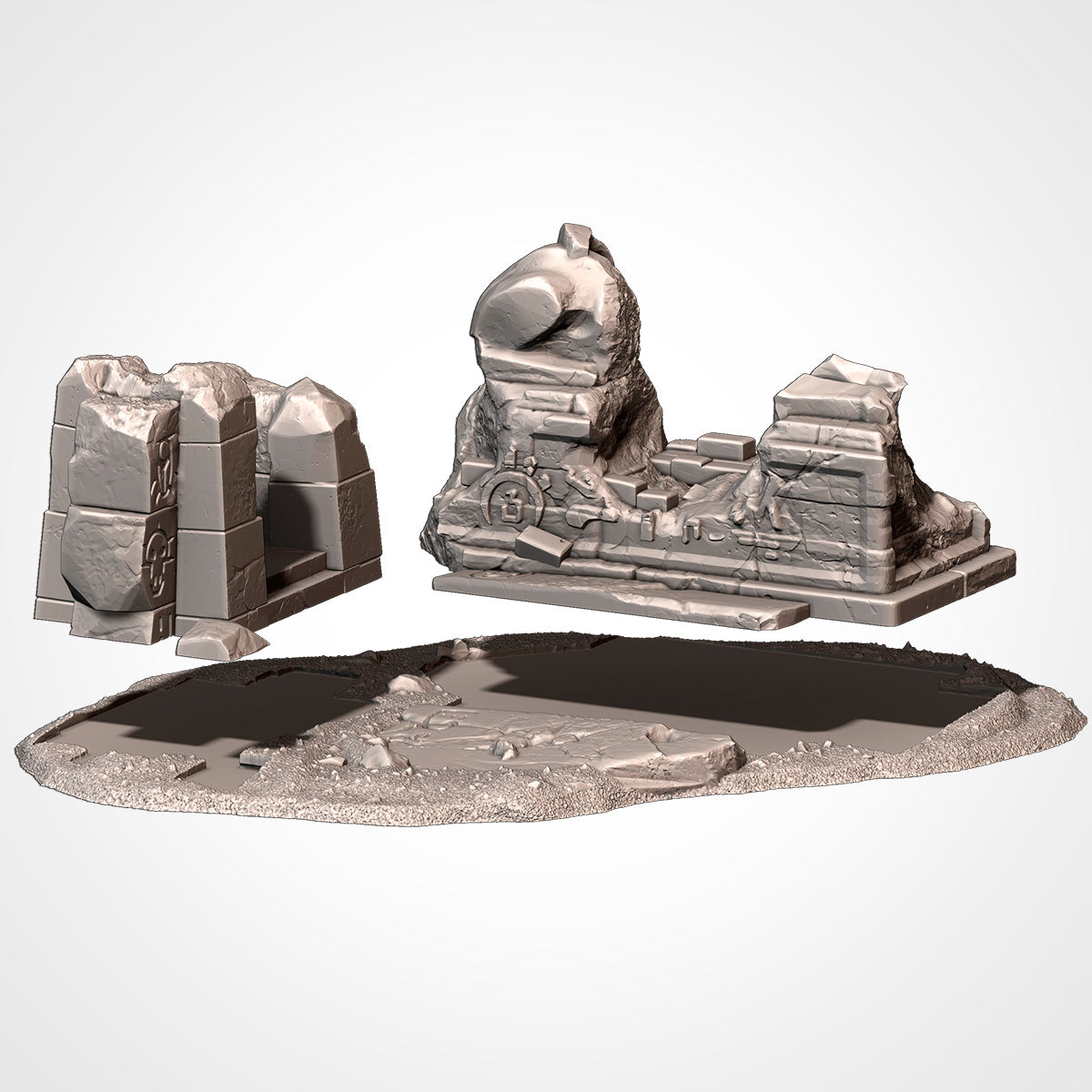 Egyptian Terrain – Pyramid, Sphinx, and Desert Set for 28–32mm Games