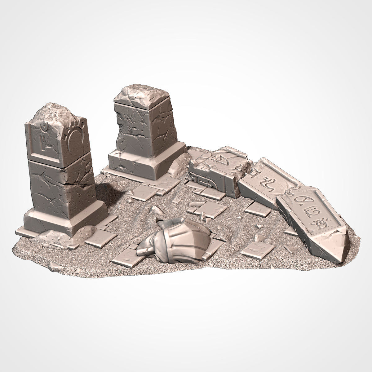 Egyptian Terrain – Pyramid, Sphinx, and Desert Set for 28–32mm Games