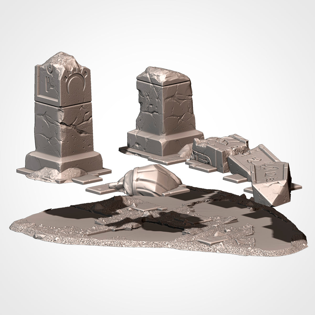 Egyptian Terrain – Pyramid, Sphinx, and Desert Set for 28–32mm Games