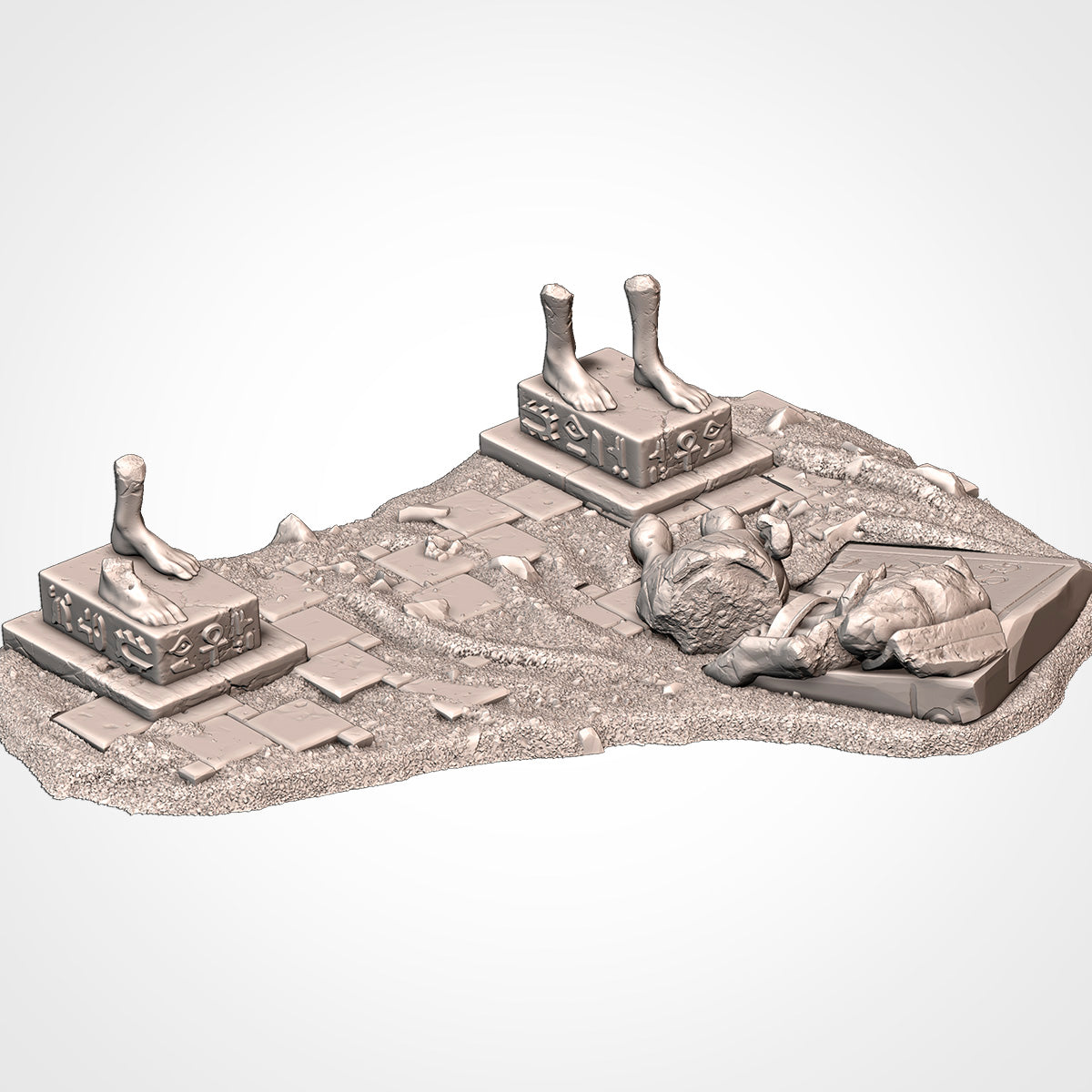 Egyptian Terrain – Pyramid, Sphinx, and Desert Set for 28–32mm Games