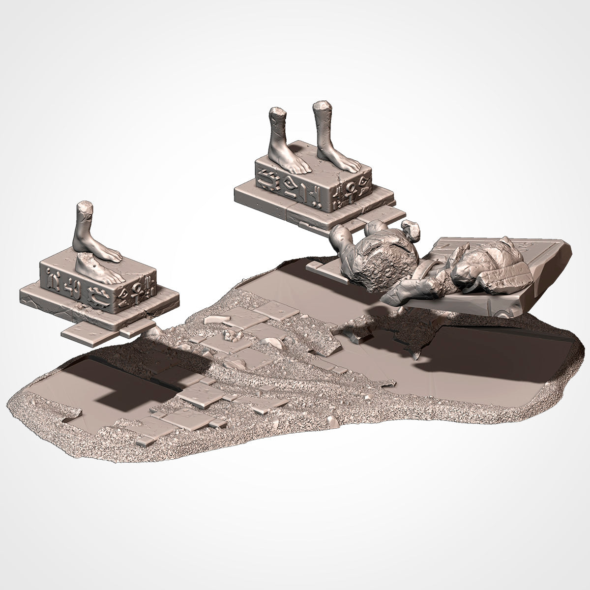 Egyptian Terrain – Pyramid, Sphinx, and Desert Set for 28–32mm Games