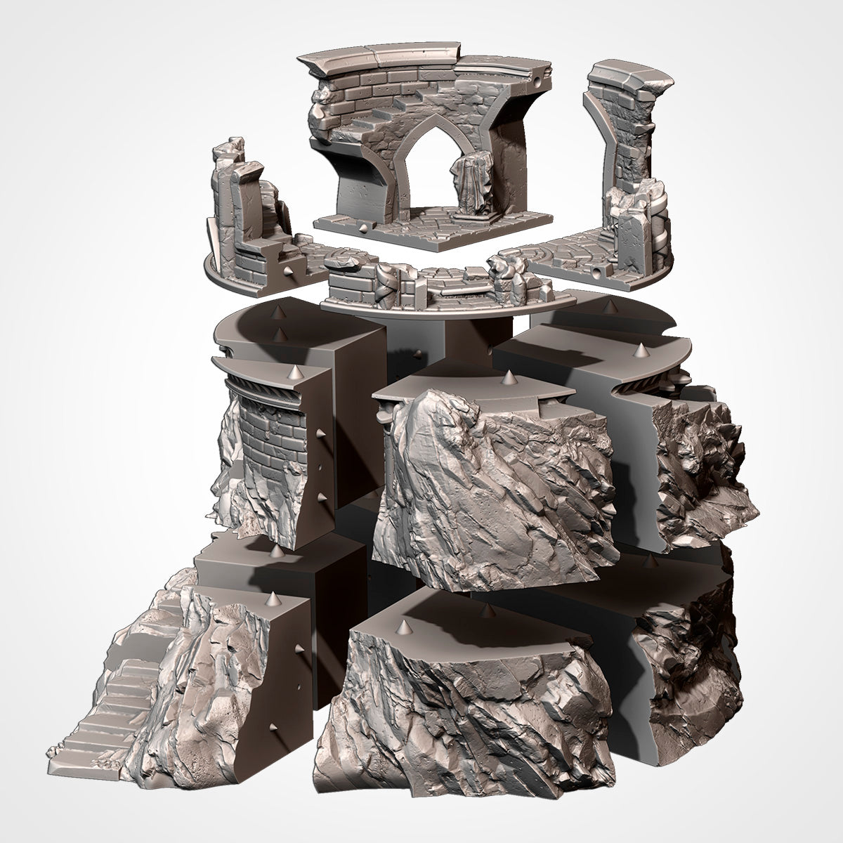 Ruins on the Mountain – Cliffside Fantasy Terrain for 28–32mm Games