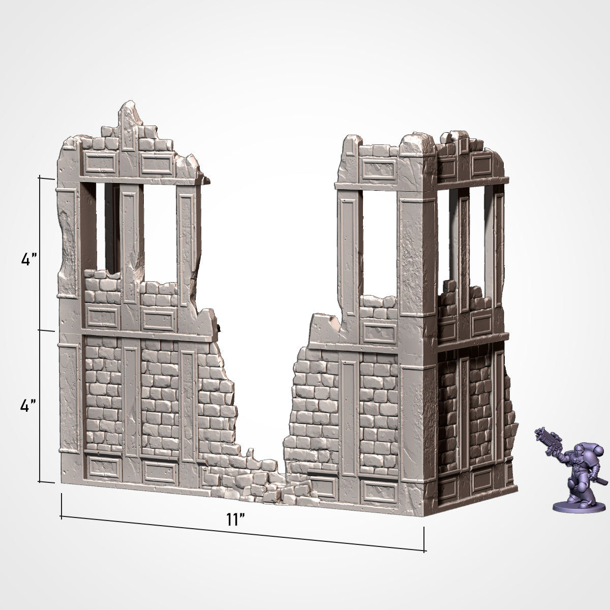 City Ruins – GW-Style (Old) Modular Terrain for 28–32mm Games