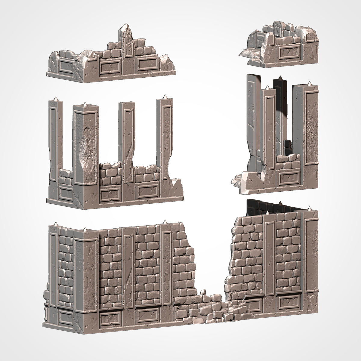 City Ruins – GW-Style (Old) Modular Terrain for 28–32mm Games