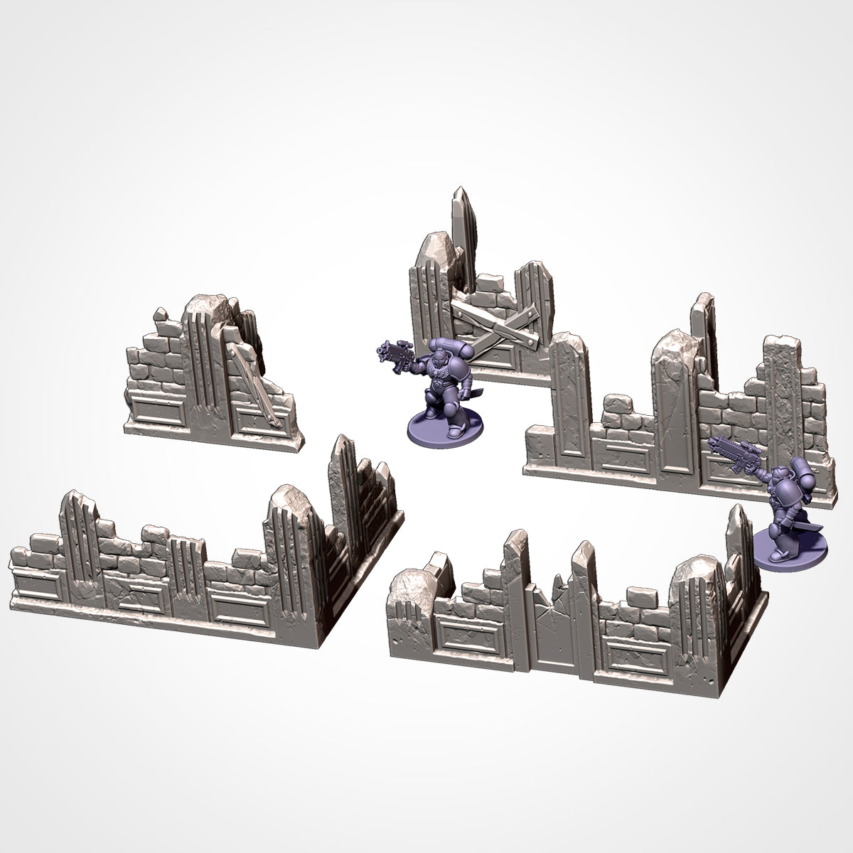City Ruins – GW-Style (Old) Modular Terrain for 28–32mm Games