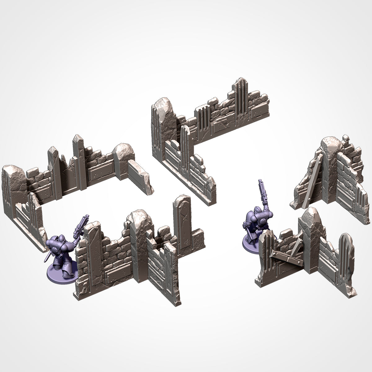 City Ruins – GW-Style (Old) Modular Terrain for 28–32mm Games