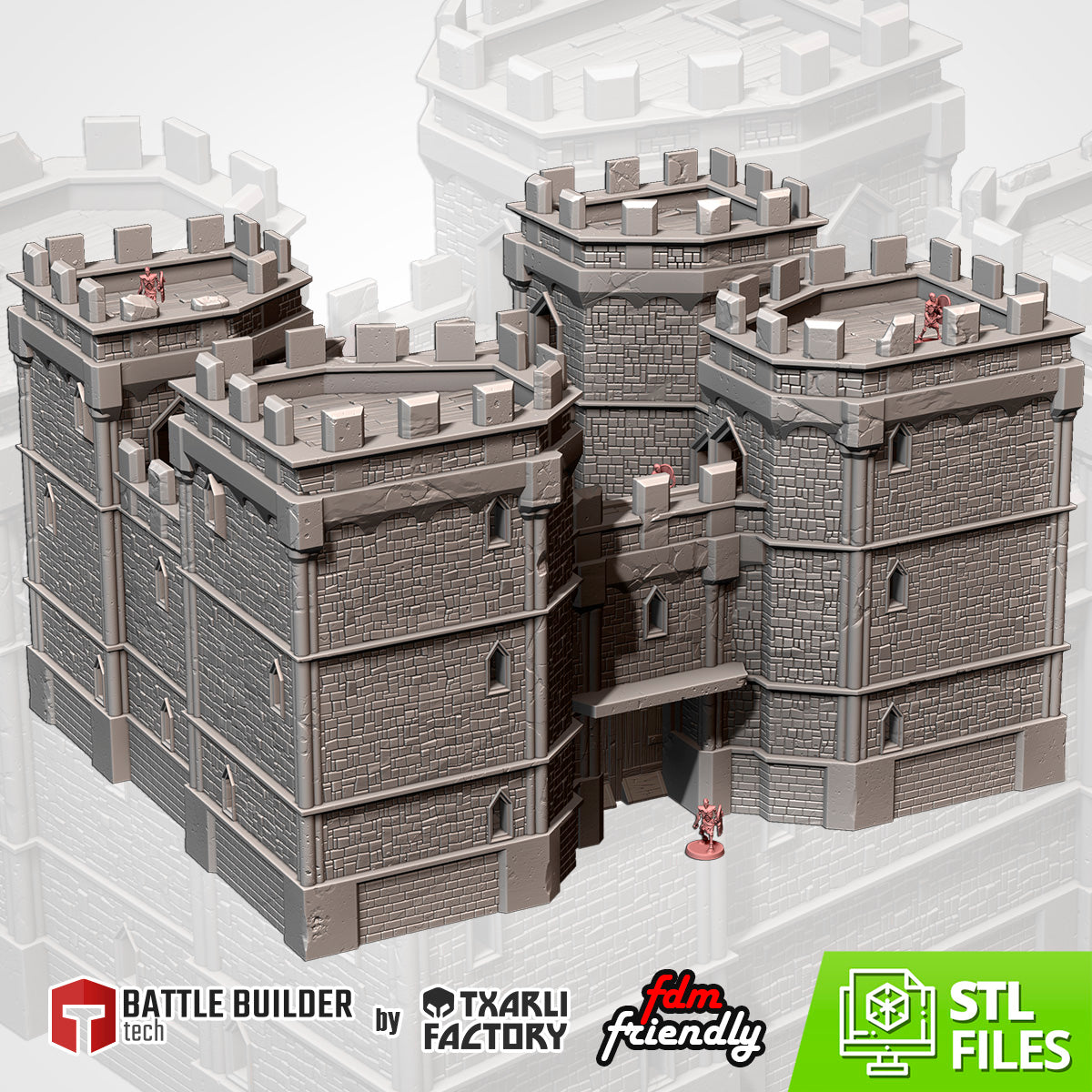 Castle Stronghold – 3D Printed Fortress Terrain for 28–32mm Games