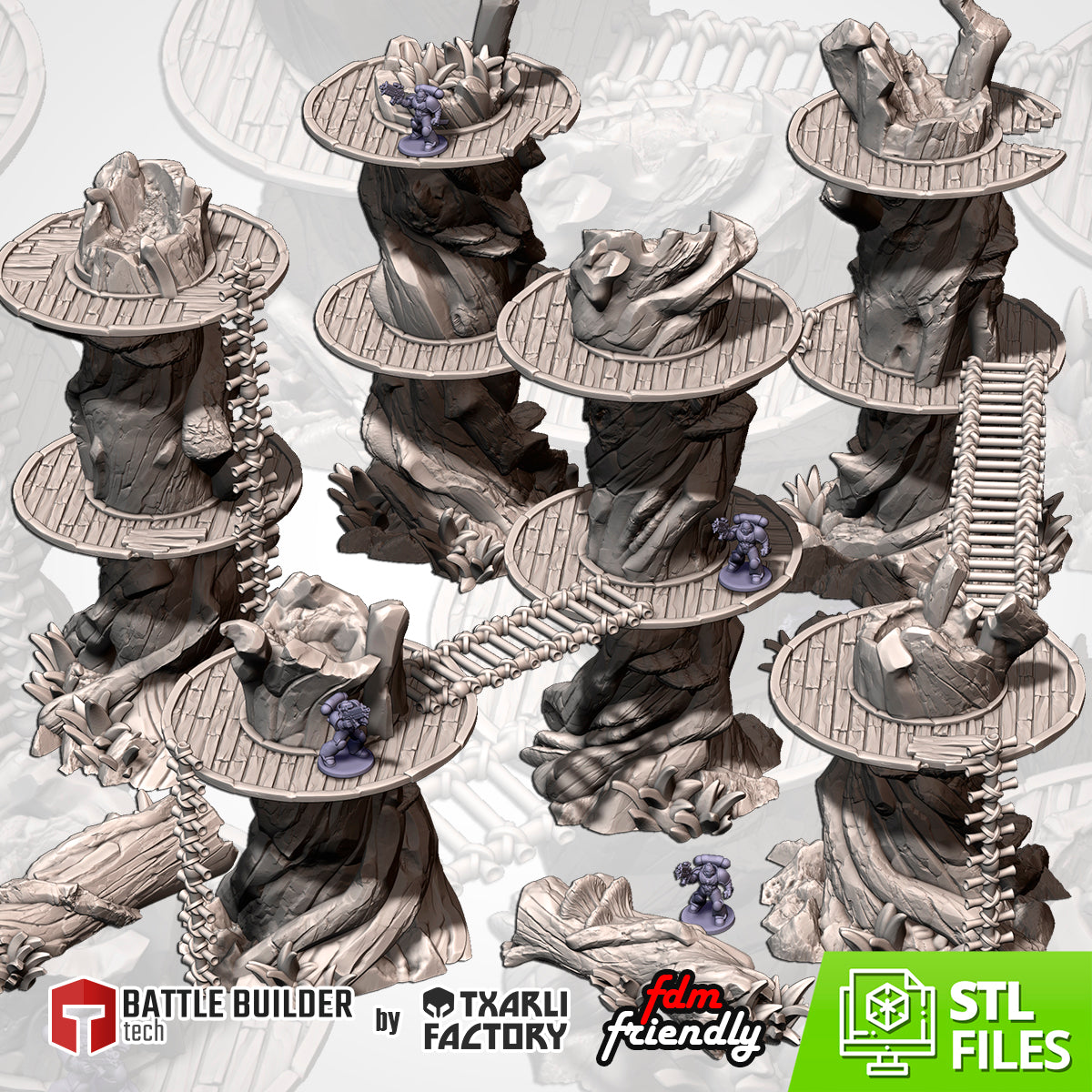 Modular Giant Trees – Elevated Jungle Terrain for 28–32mm Wargaming (Contact for Pricing)