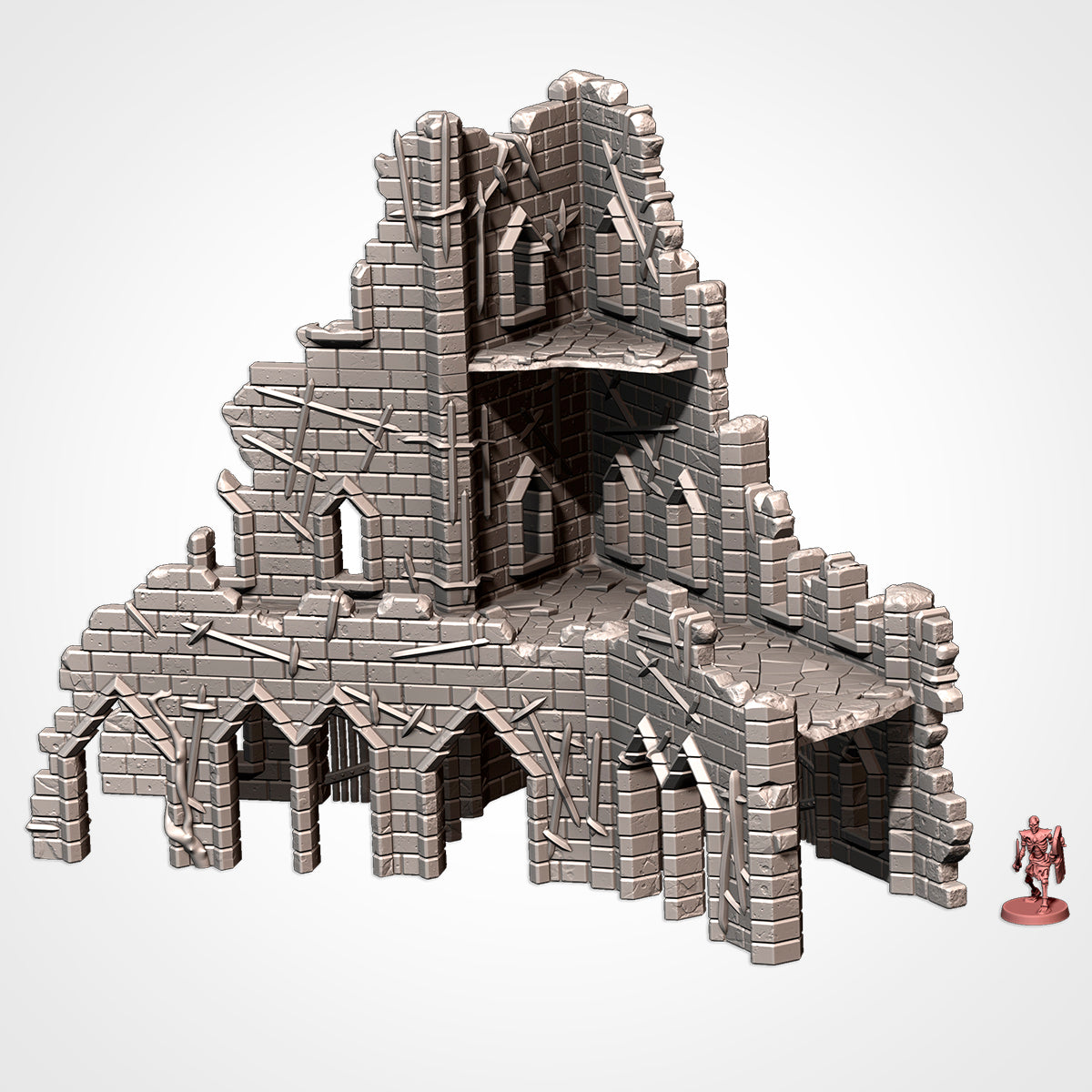 Cursed Fortress – Modular Gothic Ruins Terrain for 28–32mm Games