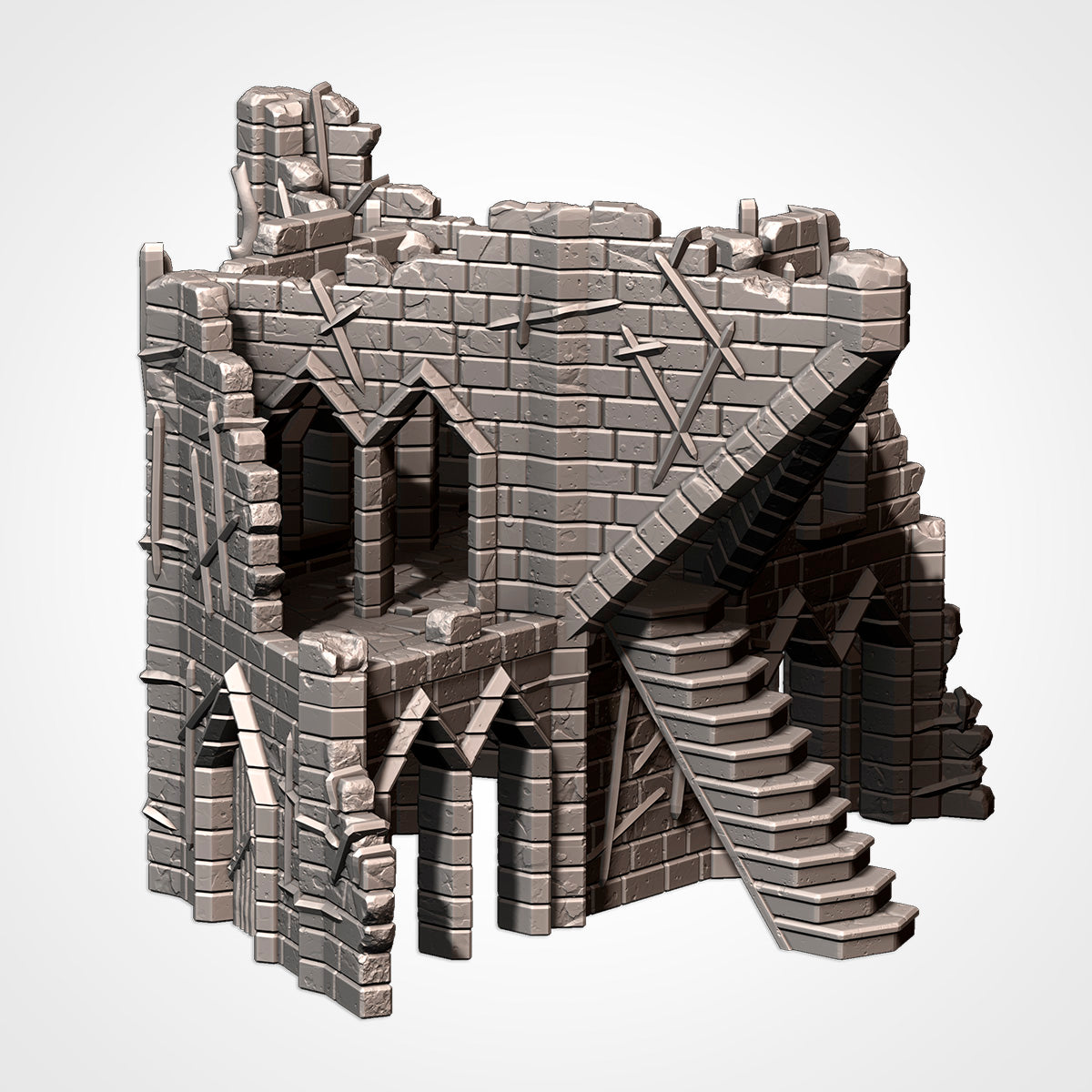 Cursed Fortress – Modular Gothic Ruins Terrain for 28–32mm Games