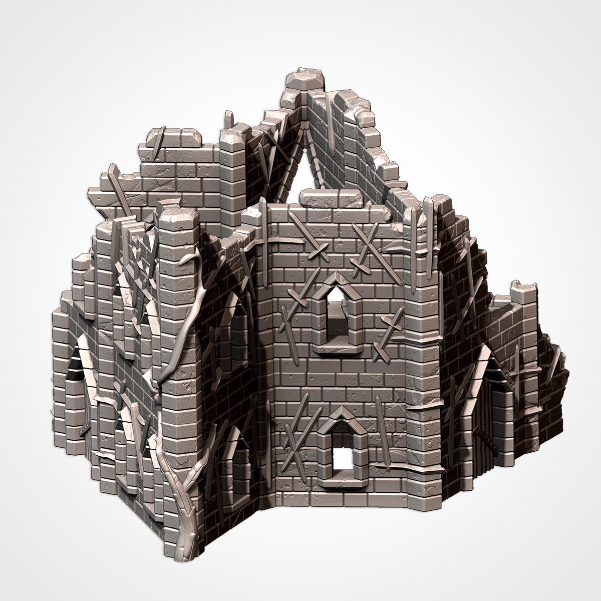 Cursed Fortress – Modular Gothic Ruins Terrain for 28–32mm Games