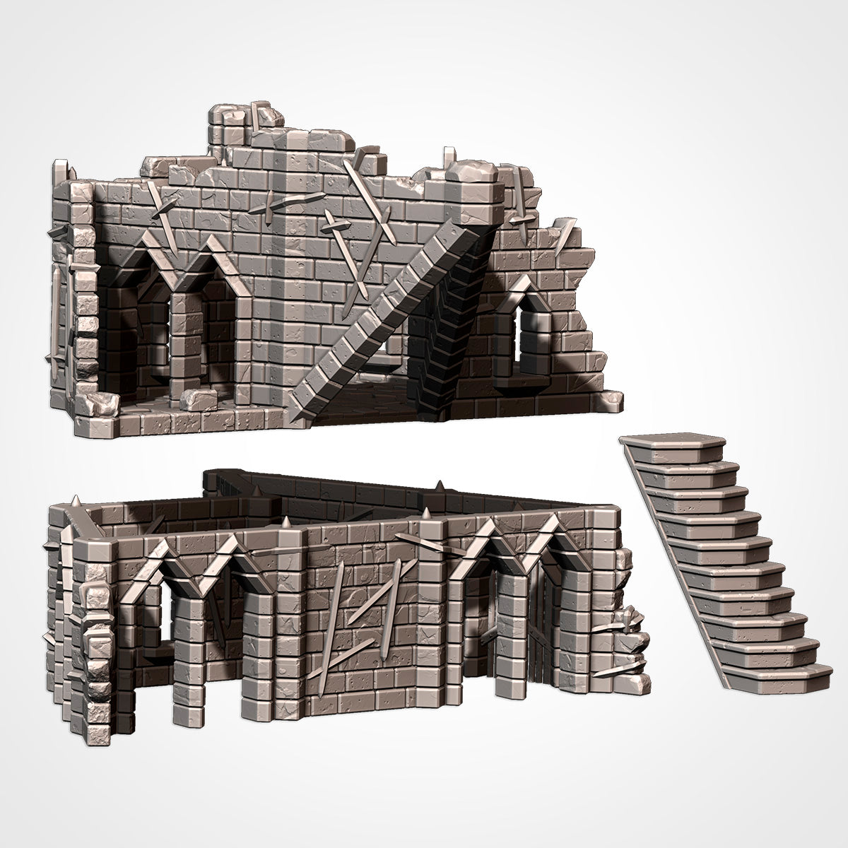 Cursed Fortress – Modular Gothic Ruins Terrain for 28–32mm Games