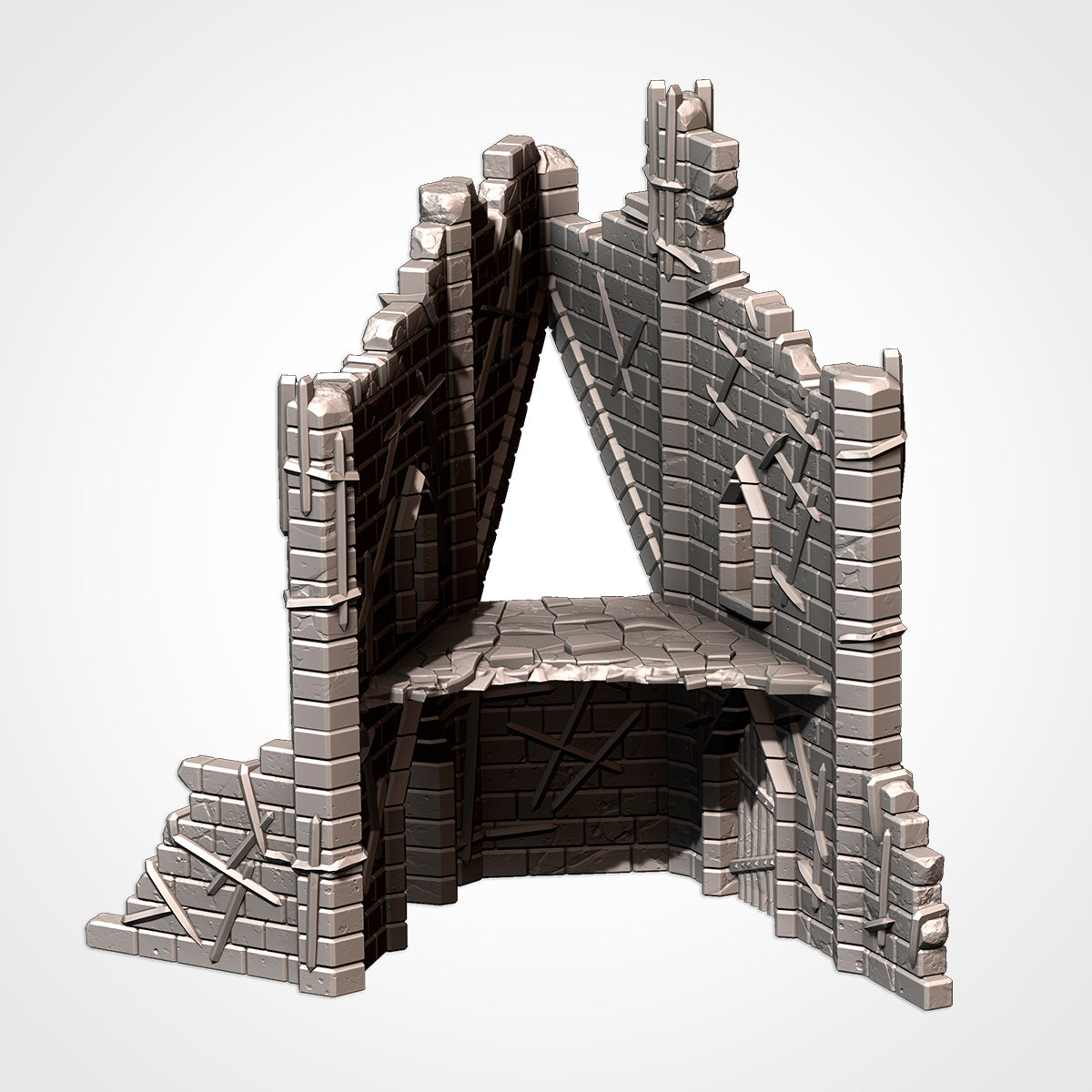 Cursed Fortress – Modular Gothic Ruins Terrain for 28–32mm Games