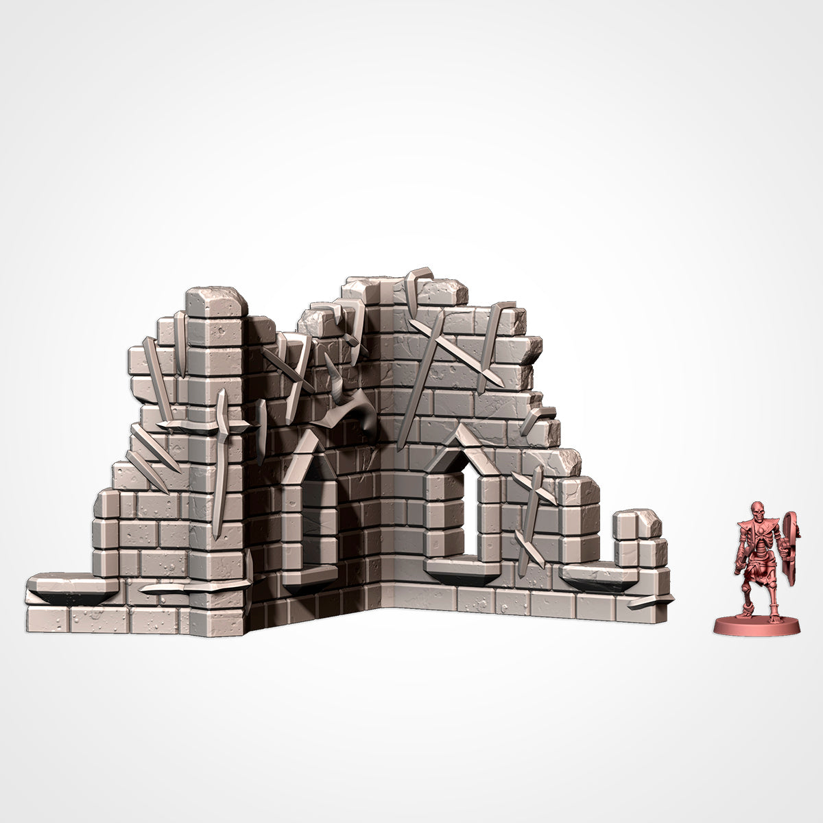 Cursed Fortress – Modular Gothic Ruins Terrain for 28–32mm Games
