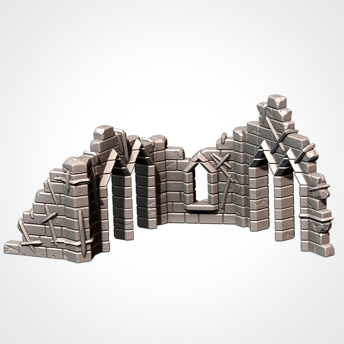 Cursed Fortress – Modular Gothic Ruins Terrain for 28–32mm Games