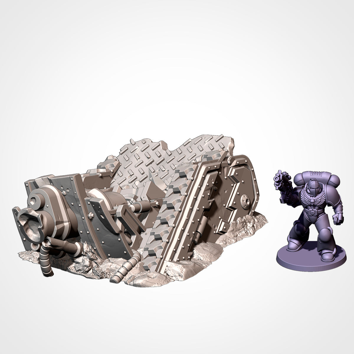 Destroyed Imperial Tanks – Destroyed Tank Terrain for 28–32mm Games