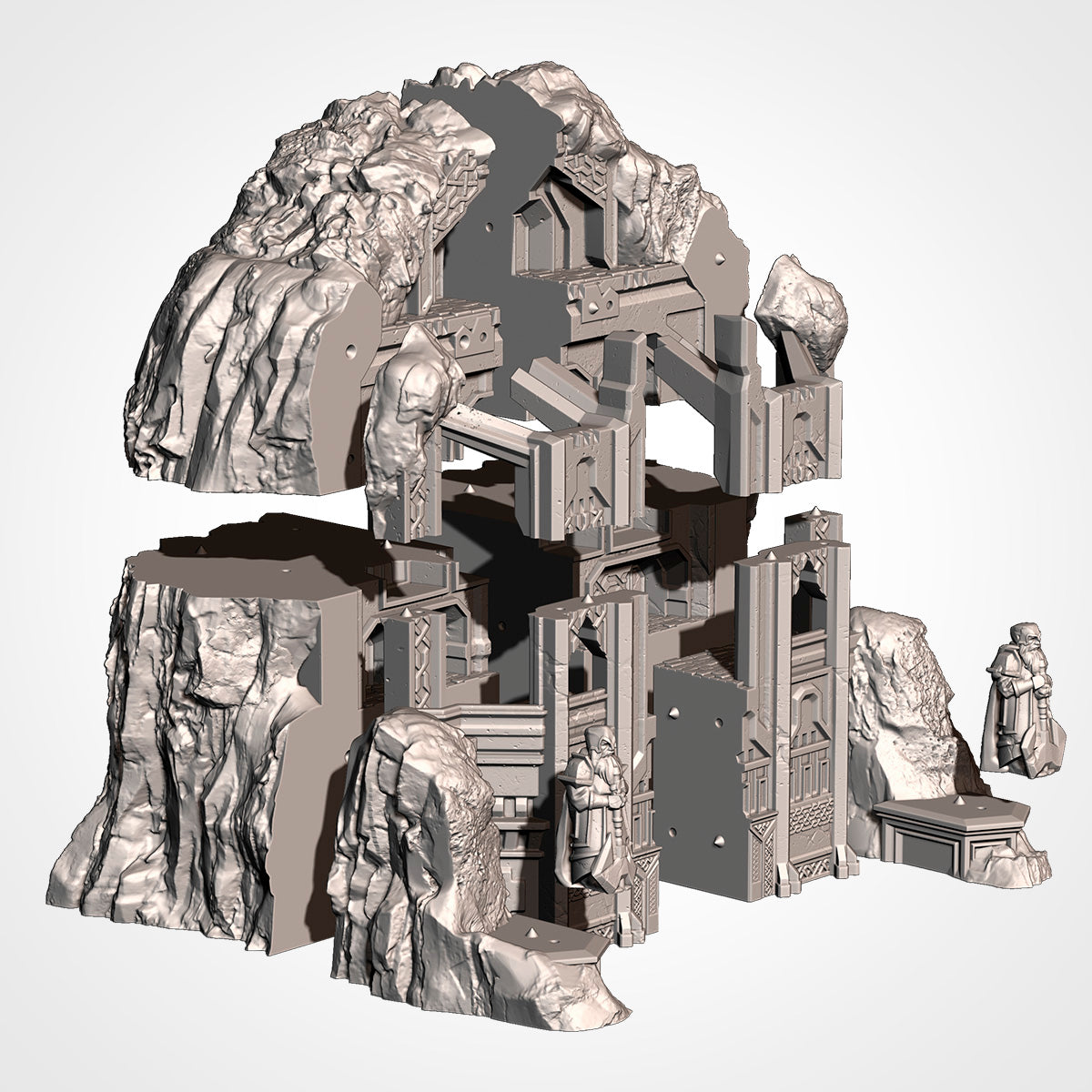 Isolated Mountain – Dwarven Stronghold Terrain for 28–32mm Games