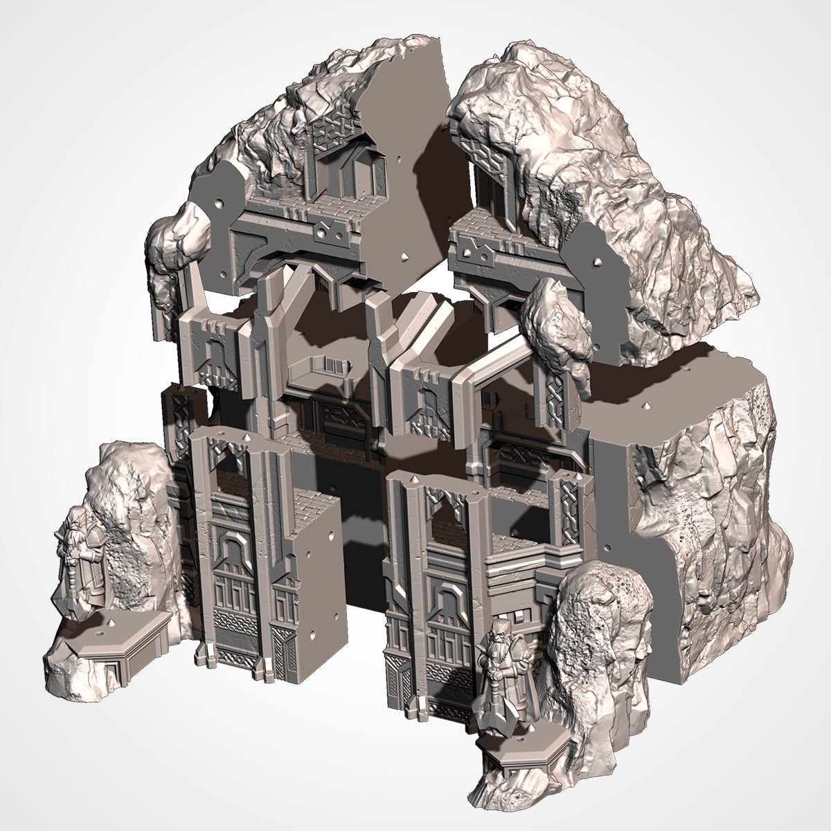 Isolated Mountain – Dwarven Stronghold Terrain for 28–32mm Games
