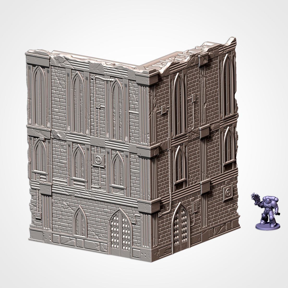 UKTC Cathedral Ruins Set - Gothic Wargaming Terrain for 28-32mm games