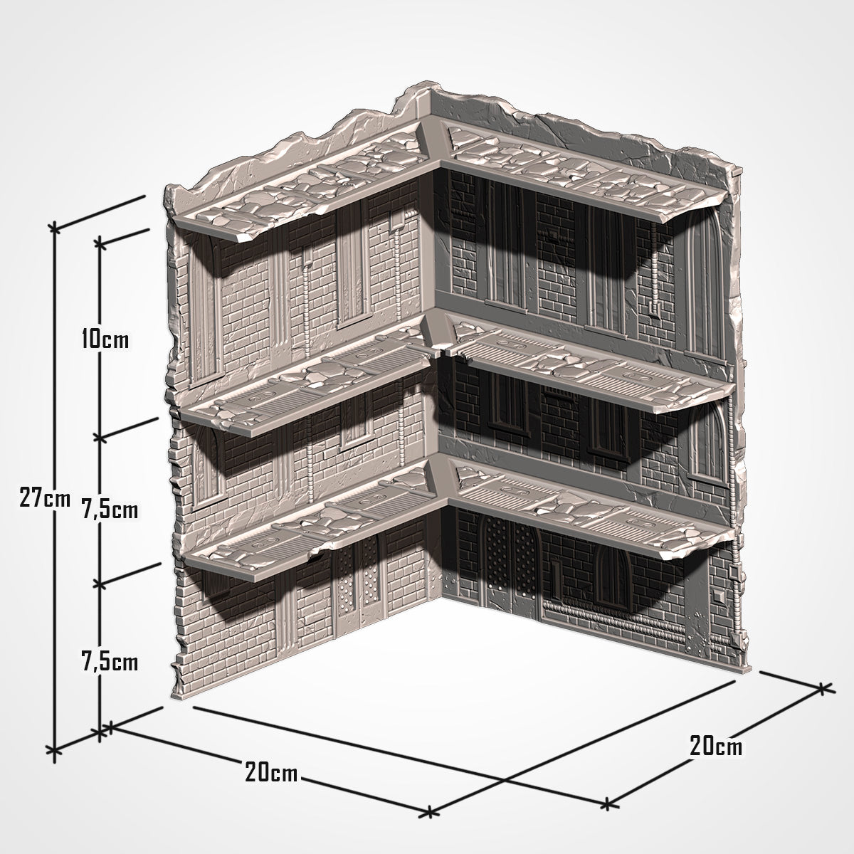 UKTC Cathedral Ruins Set - Gothic Wargaming Terrain for 28-32mm games