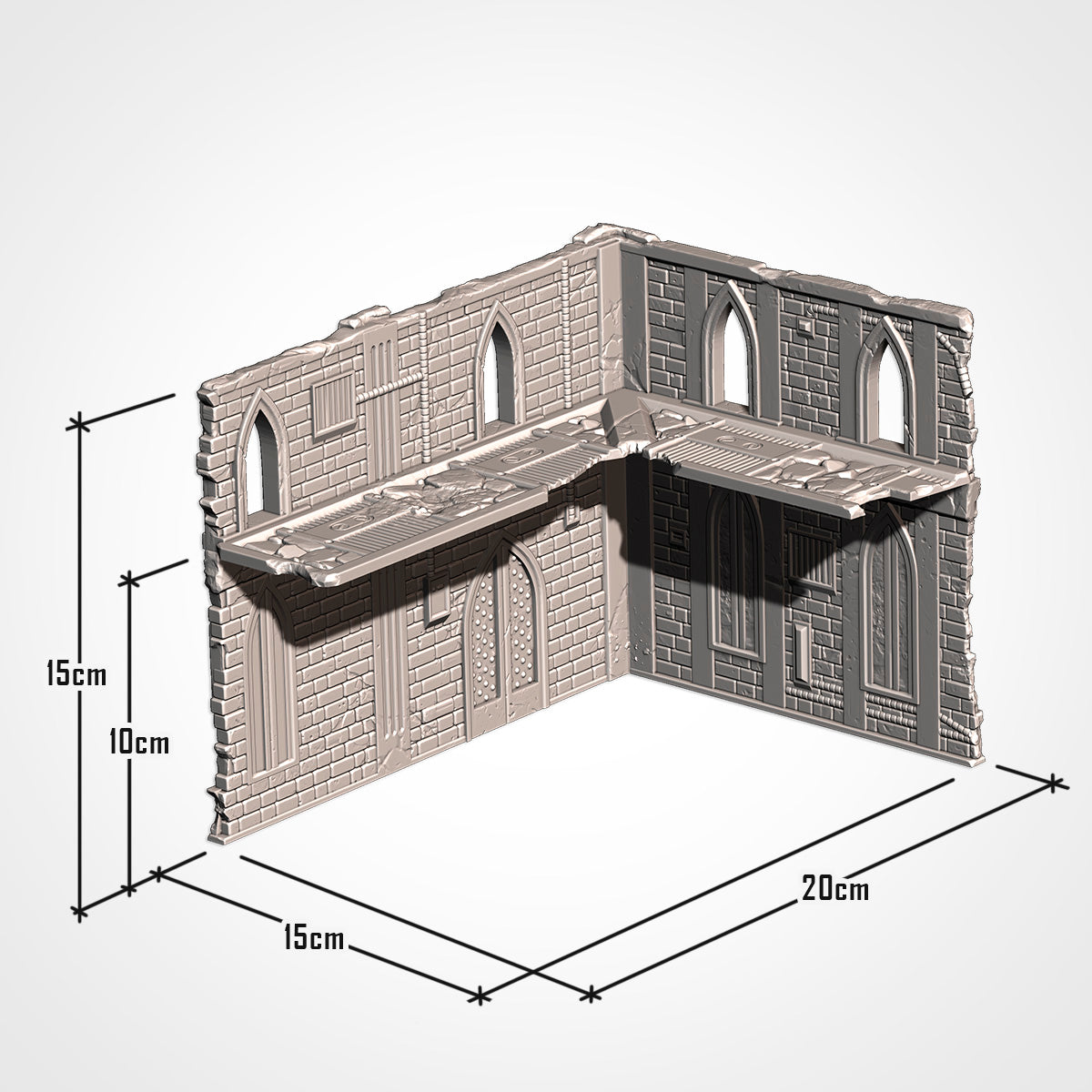 UKTC Cathedral Ruins Set - Gothic Wargaming Terrain for 28-32mm games