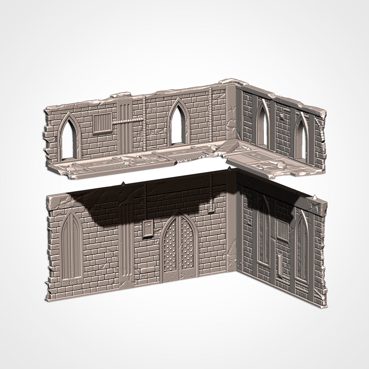 UKTC Cathedral Ruins Set - Gothic Wargaming Terrain for 28-32mm games