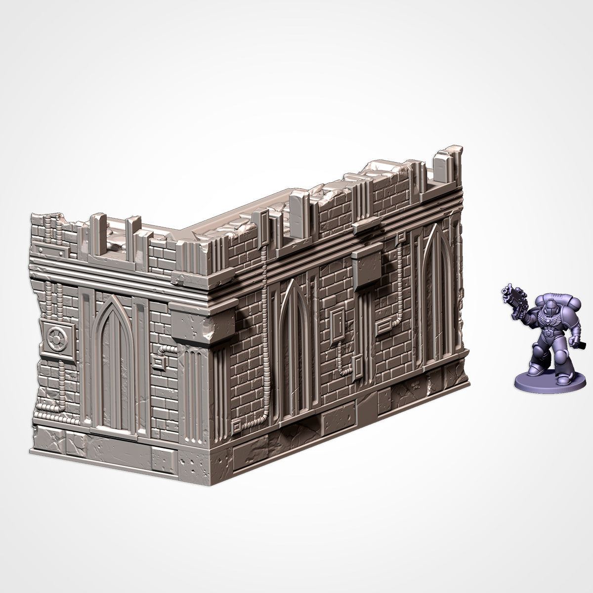 UKTC Cathedral Ruins Set - Gothic Wargaming Terrain for 28-32mm games