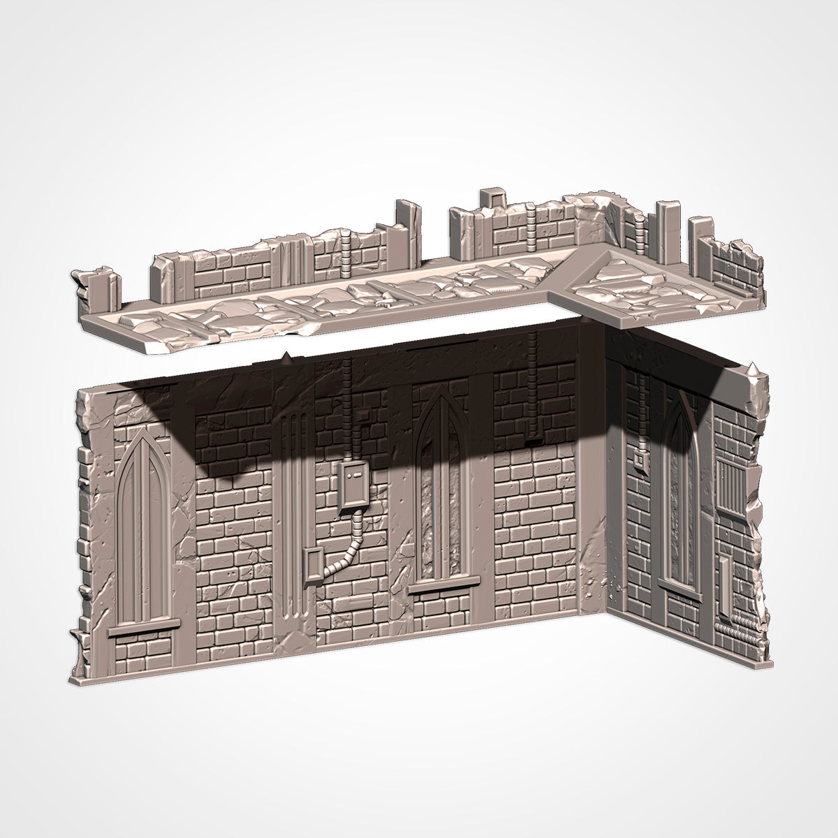 UKTC Cathedral Ruins Set - Gothic Wargaming Terrain for 28-32mm games