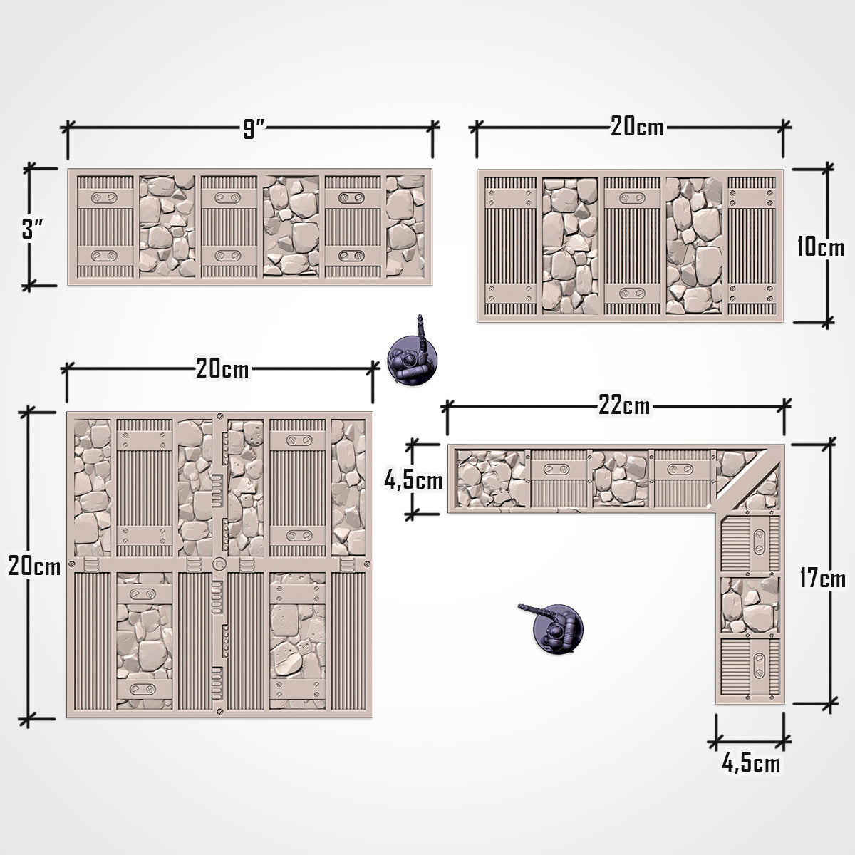 UKTC Cathedral Ruins Set - Gothic Wargaming Terrain for 28-32mm games