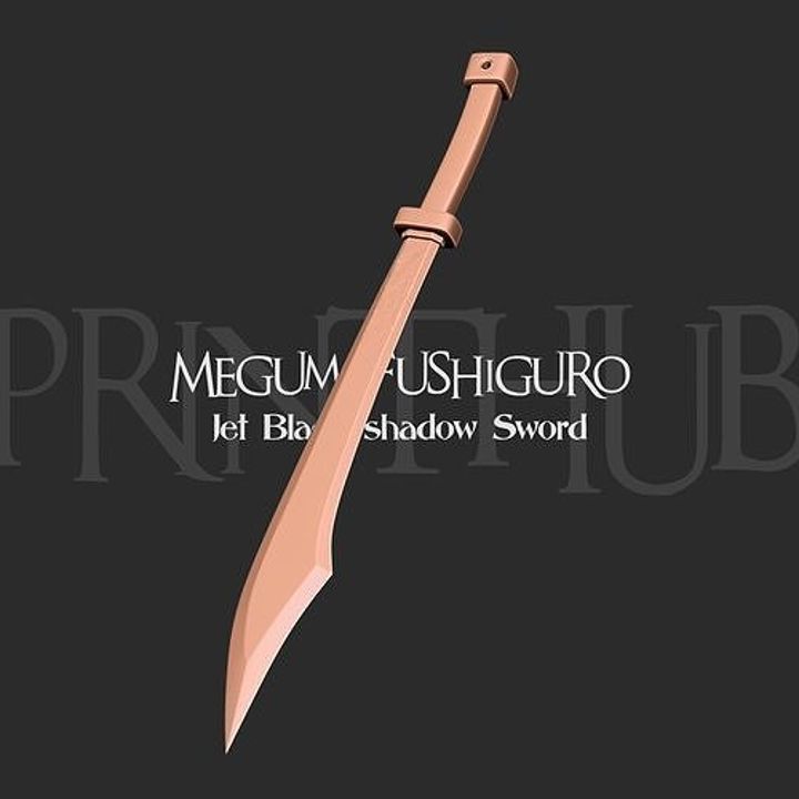 Jet Black Shadow Sword – Megumi Fushiguro – Jujutsu Kaisen Cosplay Prop