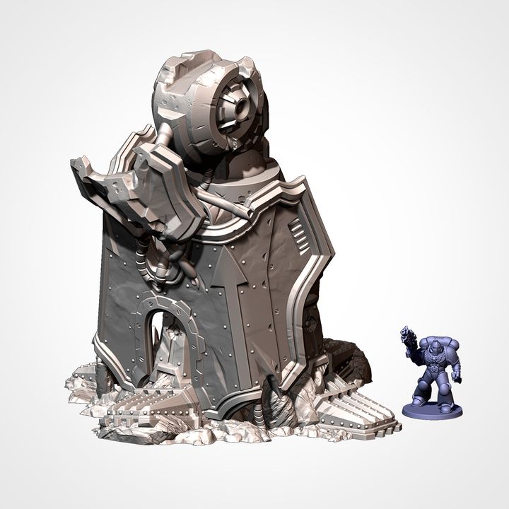 Destroyed Warlord Titan – Crashed Titan Terrain for 28–32mm Sci-Fi Wargaming