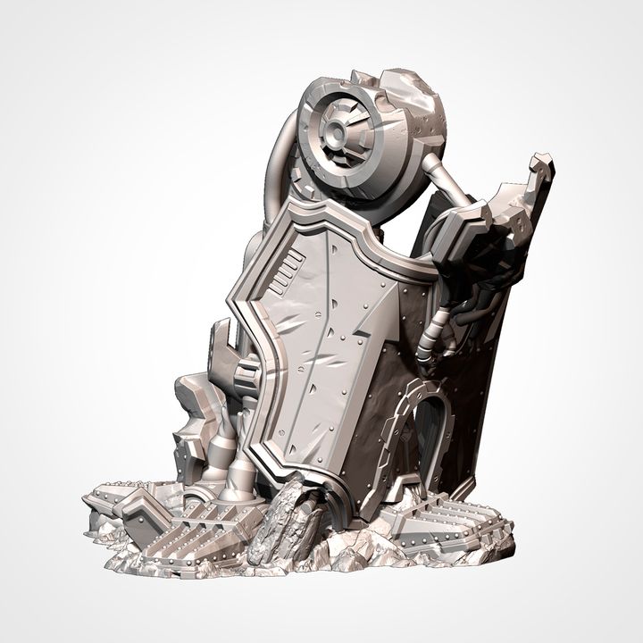 Destroyed Warlord Titan – Crashed Titan Terrain for 28–32mm Sci-Fi Wargaming