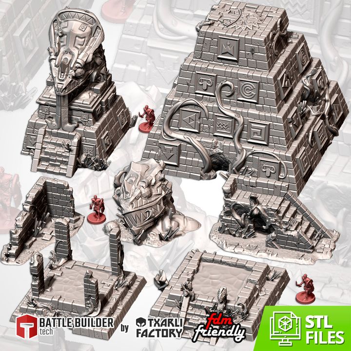 The Lost City – Ancient Jungle Ruins Terrain Set for 28–32mm Games