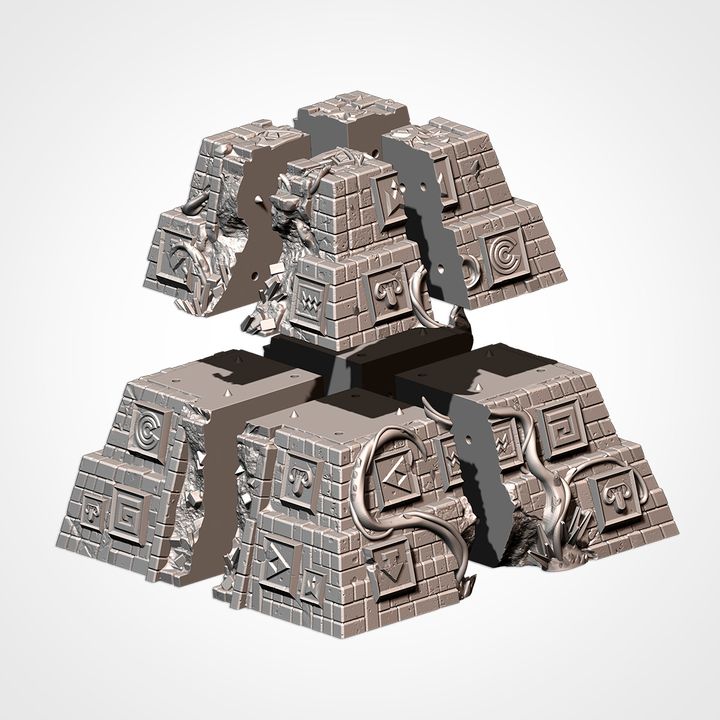The Lost City – Ancient Jungle Ruins Terrain Set for 28–32mm Games