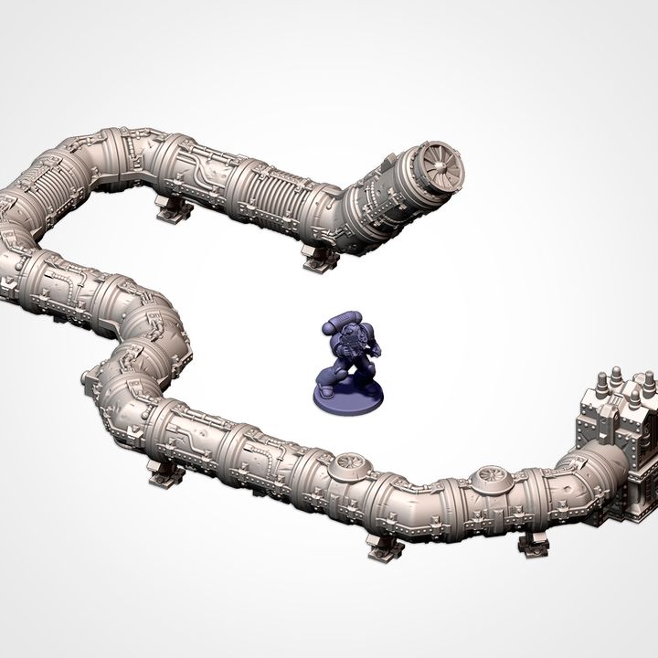 Modular Pipes – Industrial Terrain Set for 28–32mm Games