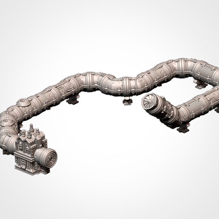 Modular Pipes – Industrial Terrain Set for 28–32mm Games