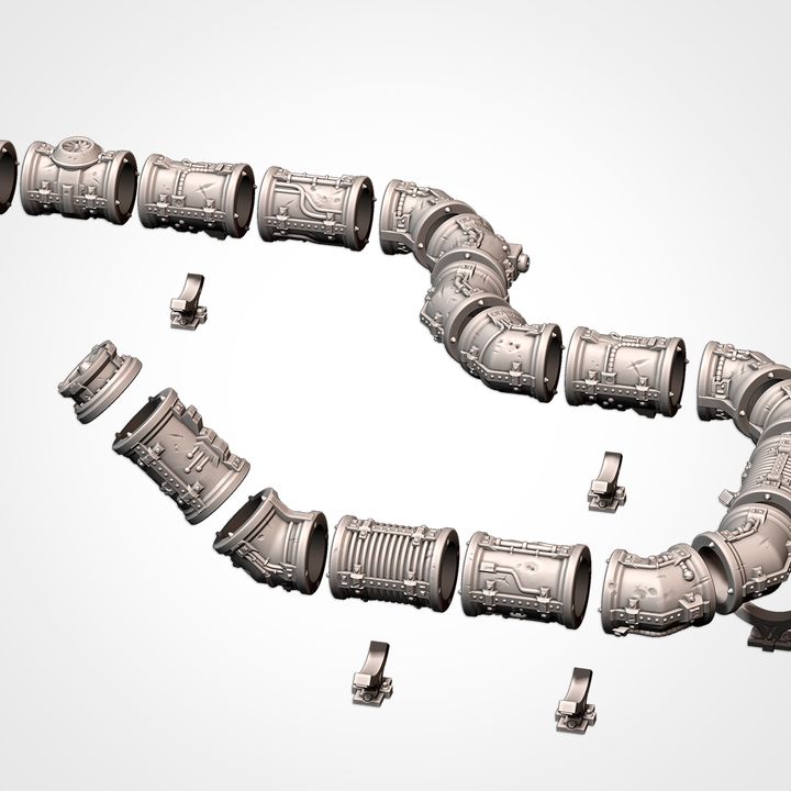 Modular Pipes – Industrial Terrain Set for 28–32mm Games