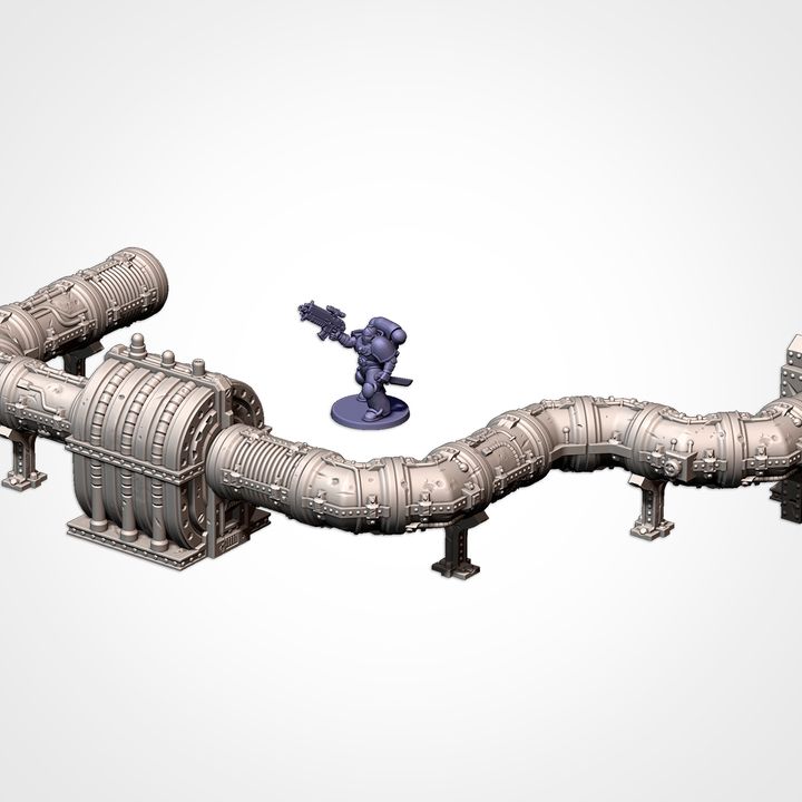 Modular Pipes – Industrial Terrain Set for 28–32mm Games