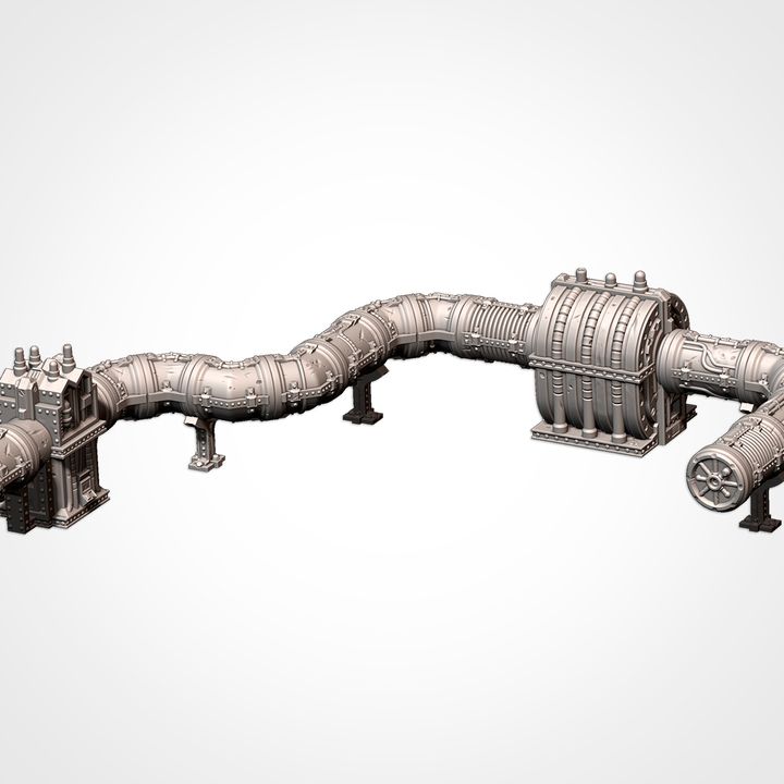 Modular Pipes – Industrial Terrain Set for 28–32mm Games
