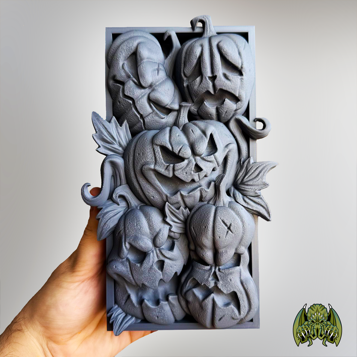 Pumpkin Booknook – Spooky Jack-o'-Lantern Book Nook or Bookend Set