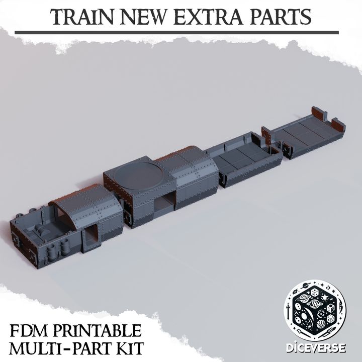 Armored Train + Tracks – Trench Crusade Modular Train Terrain Kit