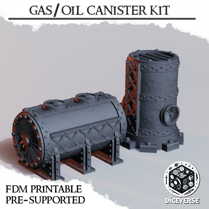 Gas/Oil Canister Kit - Trench Crusade Gas Tank Terrain